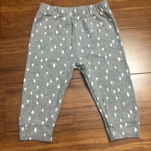 Cloud Island grey casual pants with tree print